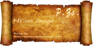 Pócsi Zsuzsa névjegykártya